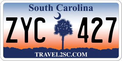 SC license plate ZYC427