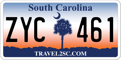 SC license plate ZYC461