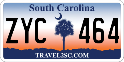 SC license plate ZYC464