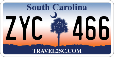 SC license plate ZYC466