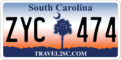 SC license plate ZYC474
