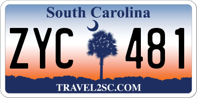 SC license plate ZYC481