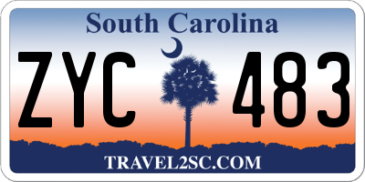 SC license plate ZYC483
