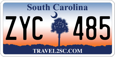 SC license plate ZYC485