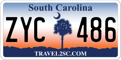 SC license plate ZYC486
