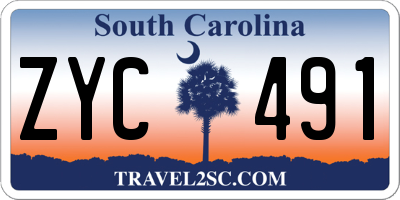 SC license plate ZYC491