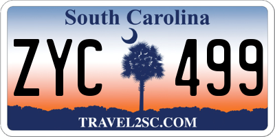 SC license plate ZYC499