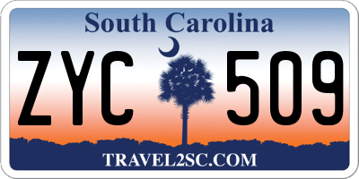 SC license plate ZYC509