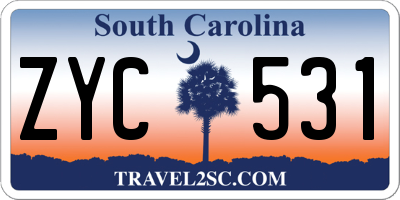 SC license plate ZYC531