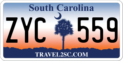 SC license plate ZYC559