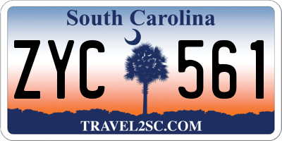 SC license plate ZYC561