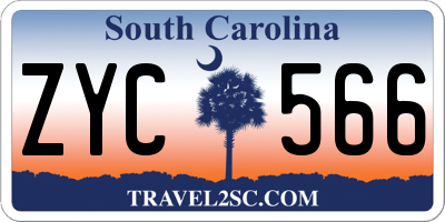 SC license plate ZYC566