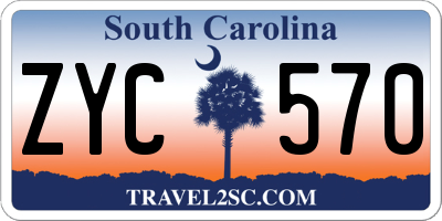 SC license plate ZYC570