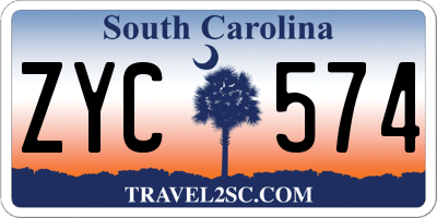 SC license plate ZYC574