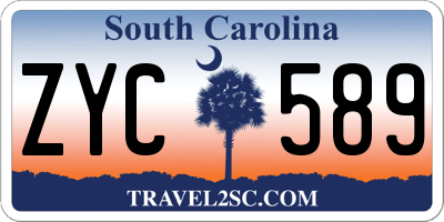 SC license plate ZYC589