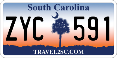 SC license plate ZYC591