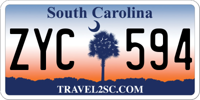 SC license plate ZYC594