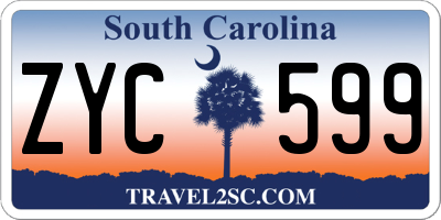 SC license plate ZYC599