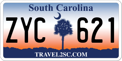 SC license plate ZYC621