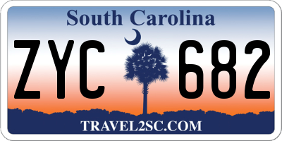SC license plate ZYC682
