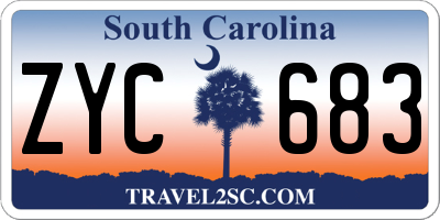 SC license plate ZYC683
