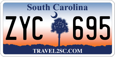 SC license plate ZYC695