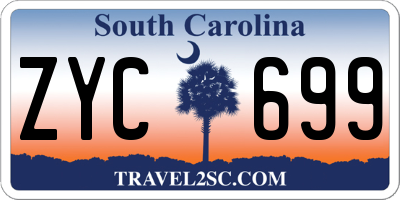 SC license plate ZYC699