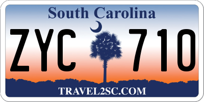 SC license plate ZYC710
