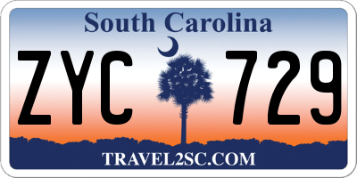 SC license plate ZYC729