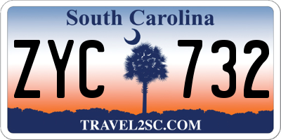 SC license plate ZYC732