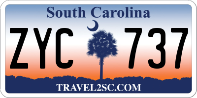 SC license plate ZYC737