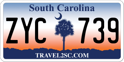 SC license plate ZYC739