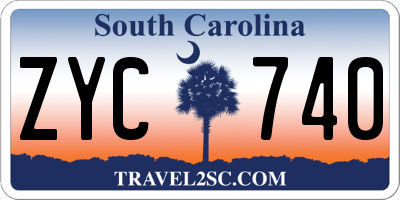 SC license plate ZYC740
