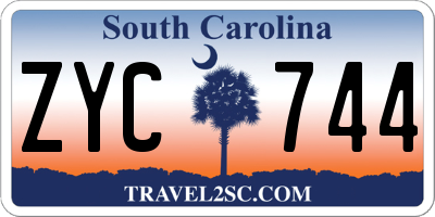 SC license plate ZYC744