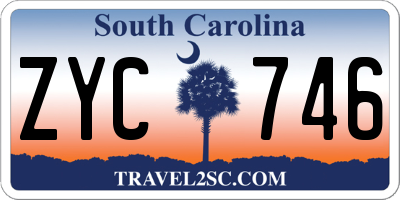 SC license plate ZYC746