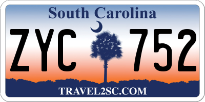 SC license plate ZYC752