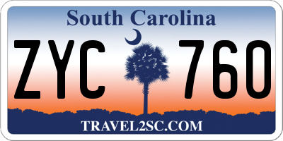 SC license plate ZYC760