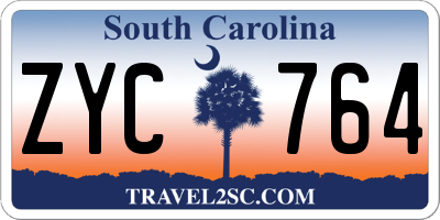 SC license plate ZYC764