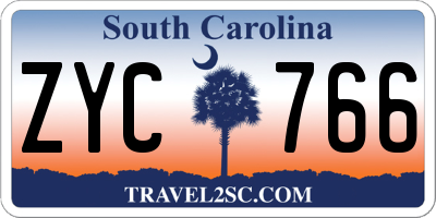 SC license plate ZYC766