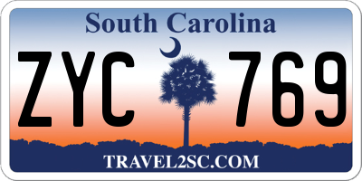 SC license plate ZYC769