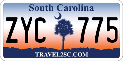SC license plate ZYC775