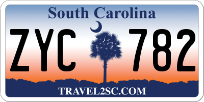SC license plate ZYC782