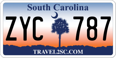 SC license plate ZYC787
