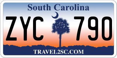 SC license plate ZYC790