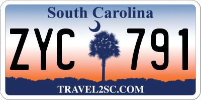 SC license plate ZYC791