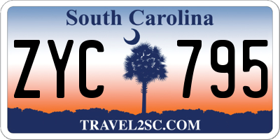 SC license plate ZYC795
