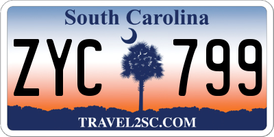 SC license plate ZYC799