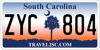 SC license plate ZYC804