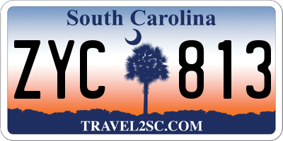 SC license plate ZYC813