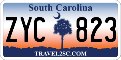 SC license plate ZYC823